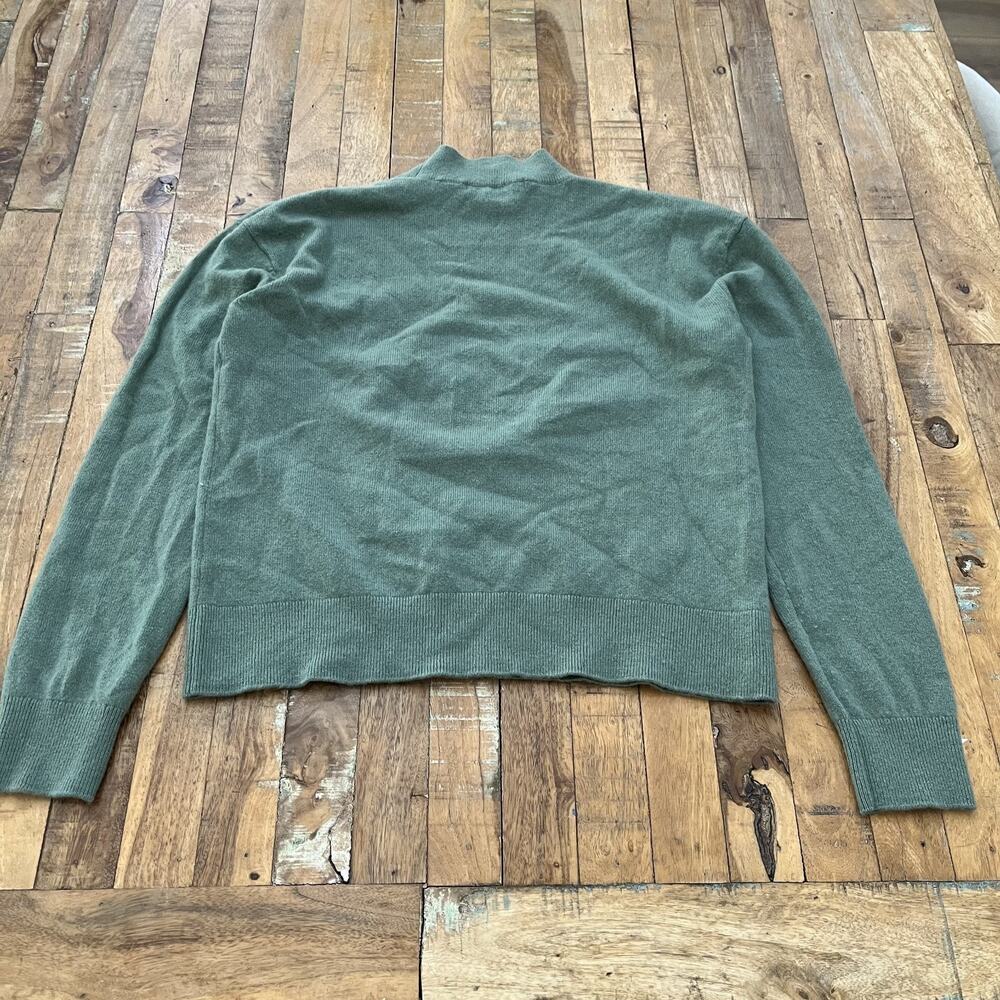 Quince Green Mock Neck Sweater Women's XS 100% Cashmere - Picture 5 of 8